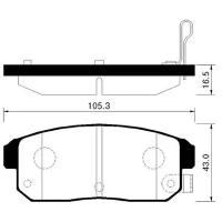 HSB HP3003 колодки тормозные дисковые задн mazda: rx 8 03-09 infiniti: g20 01-02, i35 02-04 nissan: Maxima (Максима)