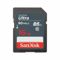 Карта памяти SanDisk Ultra SDHC 16 ГБ. Цвет: серый