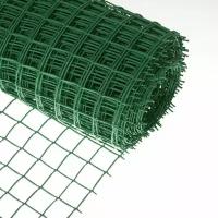Сетка садовая, 1 x 20 м, ячейка 50 x 50 мм, пластиковая, зелёная