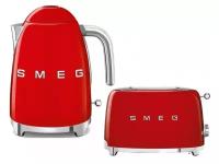 Набор Smeg чайник KLF03RDEU + тостер TSF01RDEU Красный