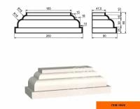 База к фасадной пилястре из пенополистирола с покрытием LEPNINAPLAST-FASAD (Лепнинапласт-фасад)ПЛВ-150/6