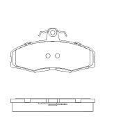 PATRON PBP275 (115430280 / 115430281 / 1661468) колодки тормозные дисковые передн ford: Sierra (Сиера) хечбэк