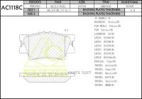 Тормозные колодки TOYOTA CAMRY CV4 06-, RAV 4 ACA3 05- Задн. ANCHI AC1118C | цена за 1 шт