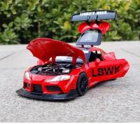 Коллекционная масштабная модель Toyota Supra Liberty Walk LBWK 1:24 (металл,свет,звук)