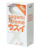 Ультратонкие презервативы Sagami Xtreme Superthin - 15 шт. (прозрачный)