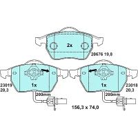 ATE 13-0470-7110-2 (13047071102 / 4B0698116A / 4B0698151) колодки торм.пер. ceramic