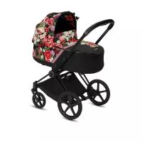 Коляска-люлька (Компл) CYBEX Priam III FE Spring Blossom Dark/ Matt black