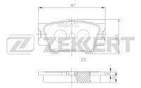 ZEKKERT BS-2715 Колодки торм. диск. задн. Lexus ES (GSV40) 06- Toyota Camry (V40 V50) 06- Matrix (E140) 08- Rav 4