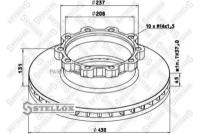 STELLOX 8500749SX 85-00749-SX_диск тормозной!430/208x45/131 10n-237-M16x1.5 Scania 124