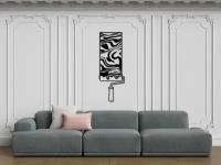 Декоративное панно деревянное, Роспись стен (черный цвет)
