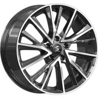 Литые колесные диски КиК (K&K) КР010 (Kodiaq) 7.5x18 5x112 ET40 D57.1 Чёрный глянцевый с полированной лицевой частью (79231)