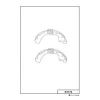 MK KASHIYAMA K1174 (069022810 / 40602S425 / 4406005N25) колодки барабанные Nissan (Ниссан) Terrano (Терано) 2.4i / 3.0i