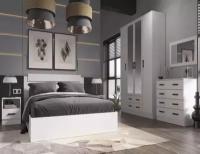 Спальный гарнитур, спальня, мебель для спальни Эко 12 Белый гладкий