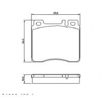 ZIMMERMANN 21303.188.1 (0024200420 / 0024201220 / 0024202620) колодки дисковые перед. 100x84x19 \ mb w140 2.8-6.0 / 3.0td / 3.5td