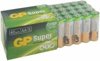 Батарейка GP Super Alkaline 15A-B40 LR6, (Батарейка GP15A-VS40) AA (40 шт. в уп-ке)