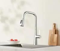 Смеситель для кухни Xiaomi Mijia pull-out Kitchen Faucet S1, с выдвижным изливом