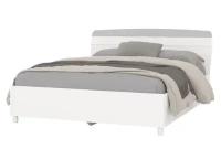 Кровать - 1600 Гранд Кволити милана с встроенным основанием 4-22906 Белый/Серый