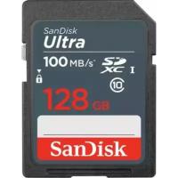 Память SDXC Card 128GB SanDisk Class10 UHS-1 Ultra 100MB/s (SDSDUNR-128G-GN3IN)