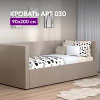 Кровать 90x200 с подъемным механизмом арт.030 Бежевый