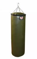 Боксёрский мешок подвесной (двойной тент), 130*40 см, 55 кг, хаки (влагостойкий)