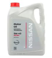 Масло моторное NISSAN Motor Oil 5W-40 синтетическое 5 л KE900-90042R