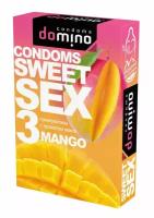 Презервативы для орального секса DOMINO Sweet Sex с ароматом манго - 3 шт. (цвет не указан)