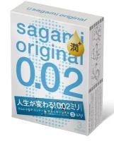 Ультратонкие презервативы Sagami Original 0.02 Extra Lub с увеличенным количеством смазки - 3 шт. (цвет не указан)