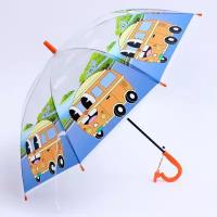 Детский зонт п/авт со свистком "Автобус" d = 84 см, 8 спиц, 65 x 7 x 6 см