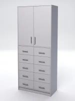Шкаф аптечный ША-10, Серый 90 x 47.2 x 210 см (ДхШхВ)