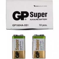 Батарейка GP Крона 9v 6LR61 Super Alkaline BOX10 GP1604A-5S1, 10шт
