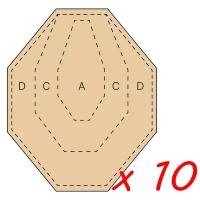 Мишень IPSC классическая (одноцветная) 580*460 мм, 10 шт