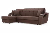 Угловой диван-кровать DREAMART Монреаль, универсальный угол, цвет коричневый