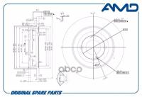 Диск Заднего Тормоза (К-Т 2Шт.) 58411-0U300/Amd.sport.bd5135 (Перфорированный С Проточкой) AMD арт. AMDSPORTBD5135