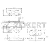 Колодки торм. диск. зад Honda Accord III 85- Civic V IV 91- Jazz I II 02- CR-X II III 87- Rov Zekkert bs1259