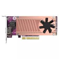 карта расширения/ QNAP QM2-2P10G1TB Marvell AQC113C PCIe Gen3 x8, Dual M.2 2280 PCIe Gen3 x4 NVMe, LAN 1x10GBASE-T 10G