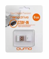 USB flash накопитель Qumo nanoDrive 8Gb White (QM8GUD-NANO-W)