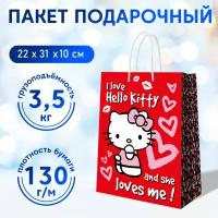 Пакет подарочный Hello Kitty-1, 220 х 310 х 100 мм, ND Play