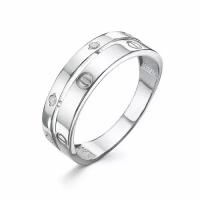 Серебряное кольцо КЮЗ Del'ta Dс1104441 с фианитом, Серебро 925°, 17,5