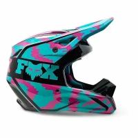 Мотошлем Fox V1 Nuklr Helmet (Teal, XL, 2023 (29663-176-XL))