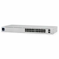 Ubiquiti Коммутатор Ubiquiti UniFi Switch 24 PoE |USW-24-POE| Ubiquiti PoE-коммутатор в стойку, 24х 1G RJ45, 2х SFP, раздача 95 |USW-24-POE| Вт (028554) {2} USW-24-POE