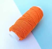 Нитка-резинка спандекс для браслетов, нить для рукоделия, тёмно-оранжевый 25 м