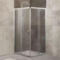 Душевой уголок BelBagno Unique 90x90 UNIQUE-A-2-75/90-P-Cr стекло рифленое, профиль хром, без поддона