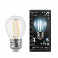 Лампа Gauss Filament Шар 11W 830lm 4100К Е27 LED