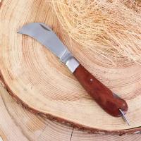 Нож складной "Грибник" 19см, клинок 80мм/2,5мм, рукоять дерево