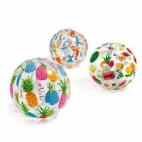 Мяч надувной INTEX 51см Lively Print Balls(от3х лет) цветной