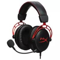 Наушники с микрофоном HyperX Cloud Alpha красные, mini jack 3.5 mm