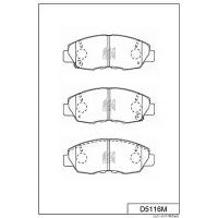 MK KASHIYAMA D5116M (06450S5DA00 / 06450S5DA01 / 06450S82A00) колодки тормозные дисковые пер. Honda (Хонда) cr-v II,Civic