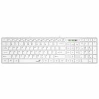 Genius SlimStar 126 wired keyboard ( 12 Multimedia Function Keys and 4 dedicated Hotkeys for Quick Commands, Ultra-Slim Keycaps ), white color