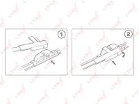 Комплект бескаркасных щёток стеклоочистителя LYNXauto XF6048S 600/480 мм