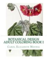 Mennig Carol Elizabeth "Botanical Design Adult Coloring Book #1"